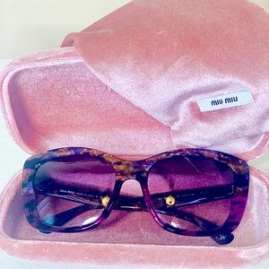 MIU MIU CULTE MU03OS CAT EYE PurpleMarble Havana